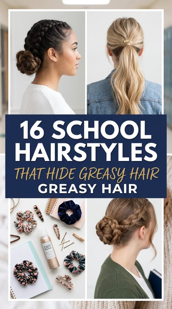 16 School hairstyles that hide greasy hair