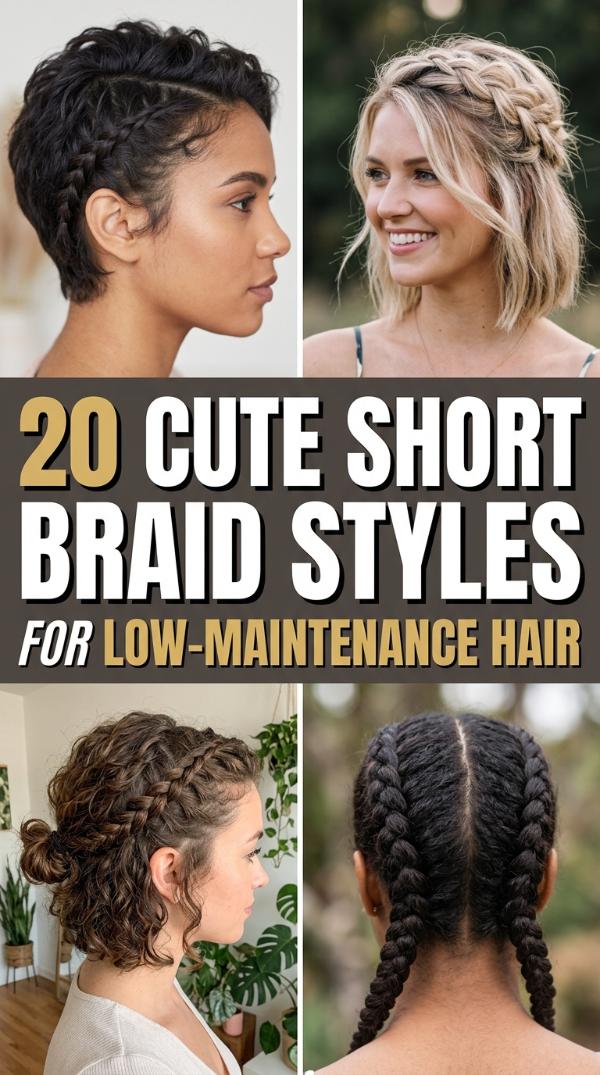 20 Cute short braid styles for Low-Maintenance Hair
