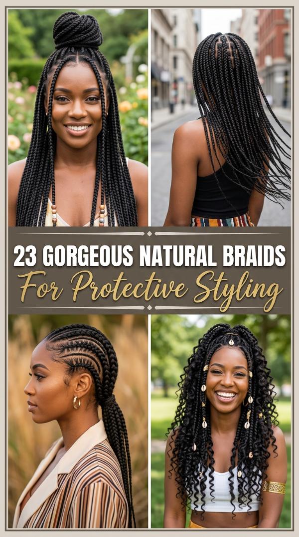 23 Gorgeous natural braids for Protective Styling