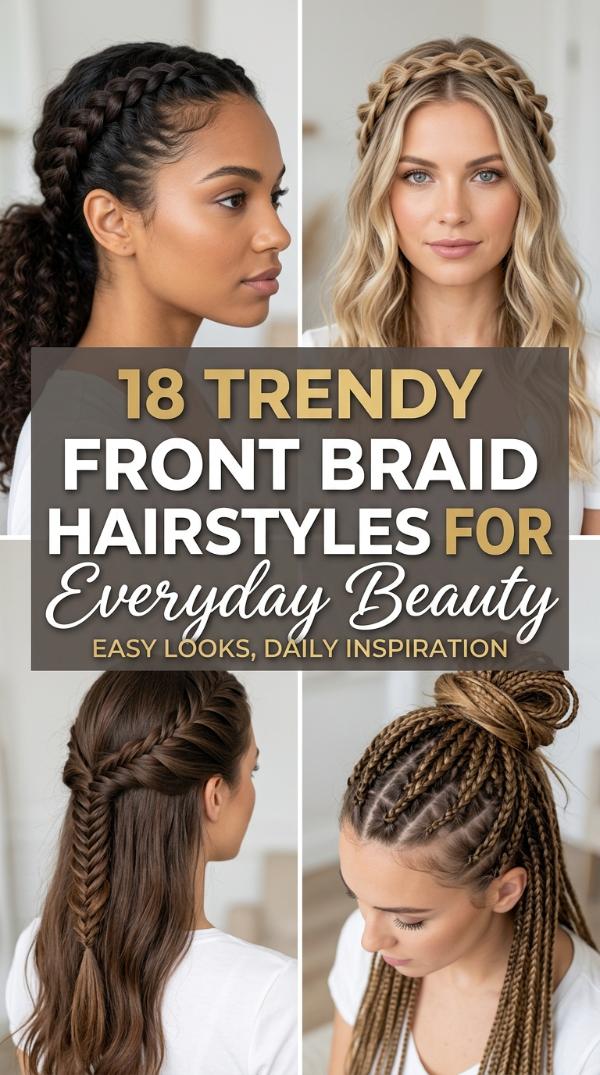 18 Trendy front braid hairstyles for Everyday Beauty