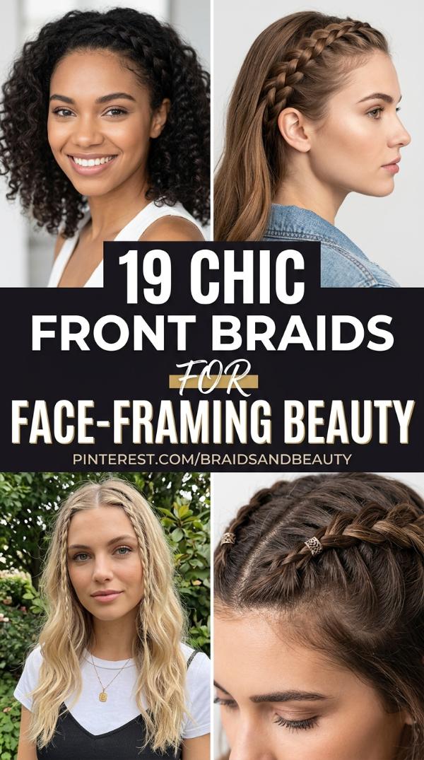19 Chic front braids for Face-Framing Beauty