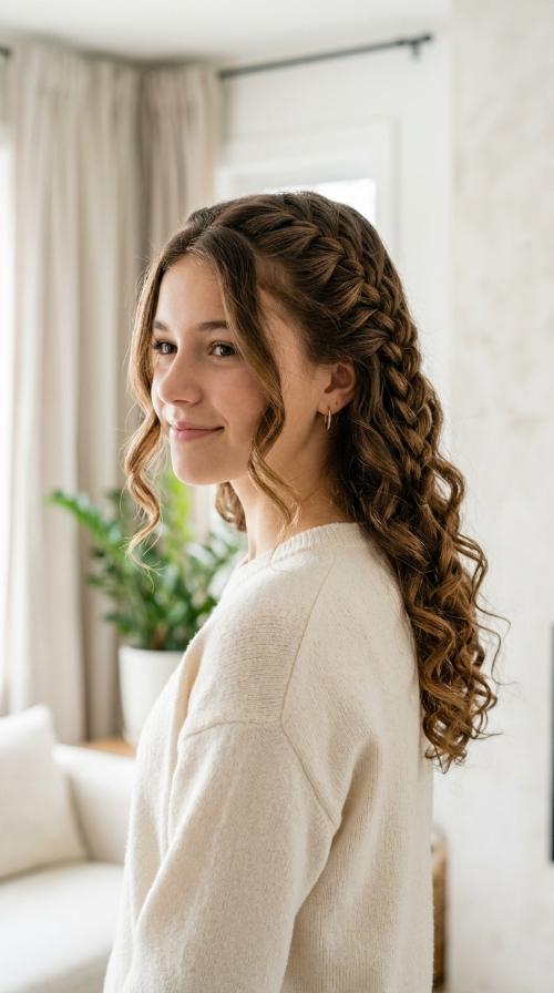Fishnet Braid Curls