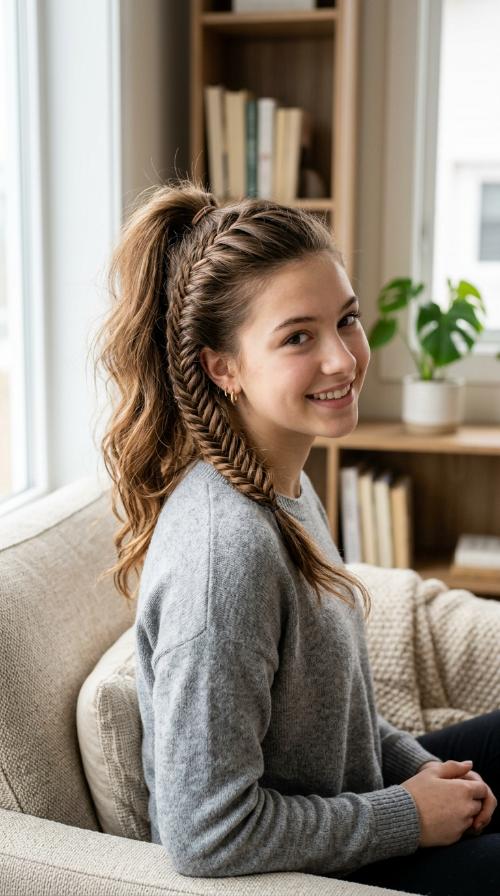 Fishtail Accent Ponytail