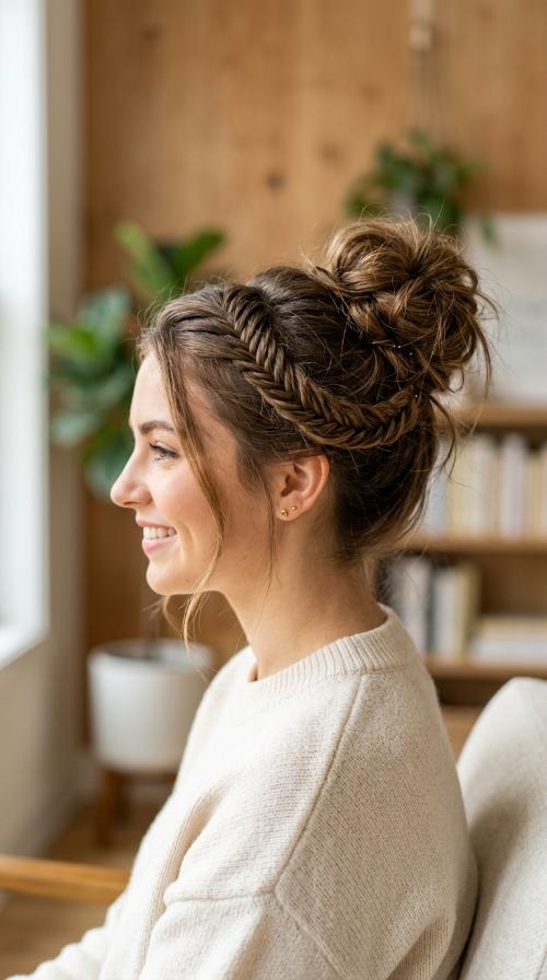 Fishtail Accented Bun