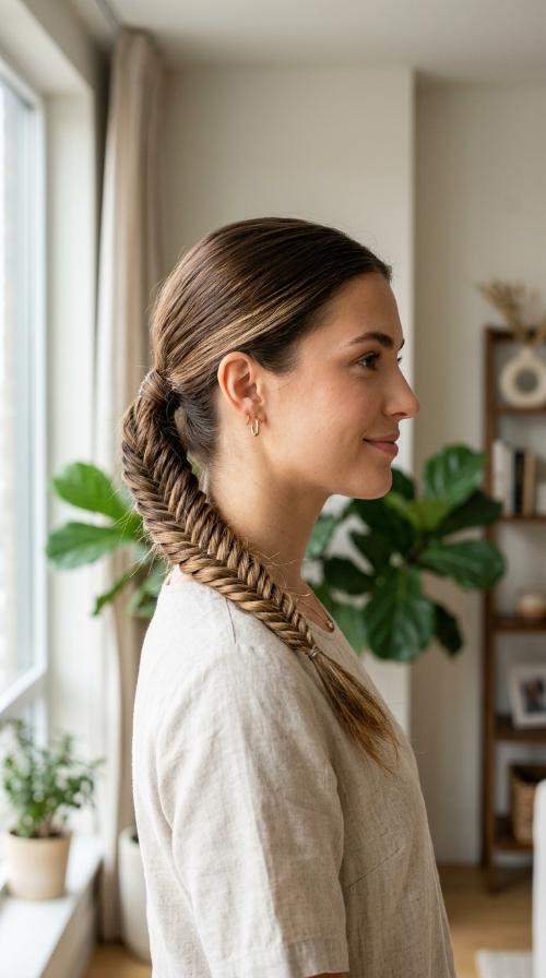 Fishtail Low Ponytail