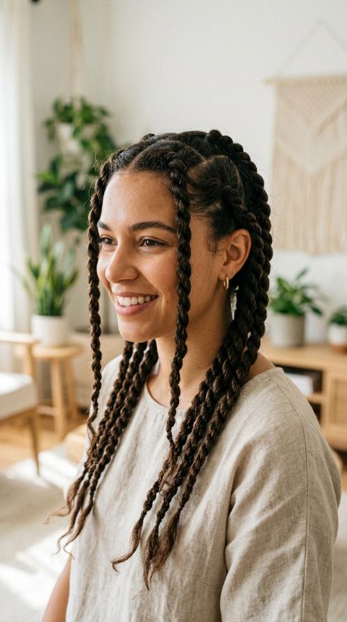 Four-Part Twisted Rope Braids