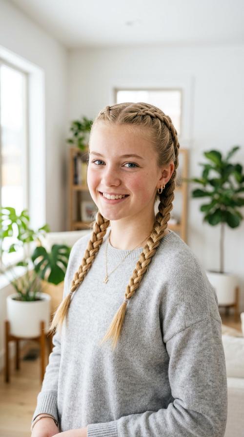 French Braid Pigtails