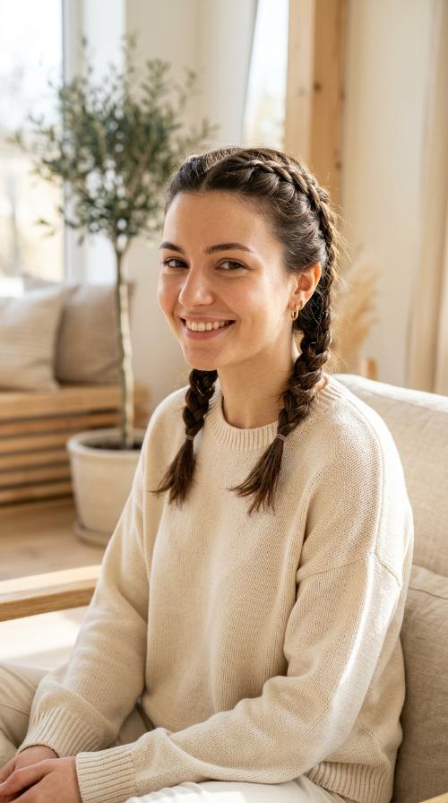 French Braid Pigtails