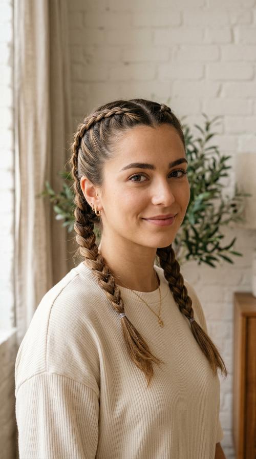 French Braid Pigtails