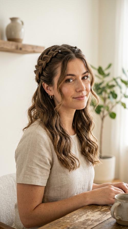 French Braided Half-Up