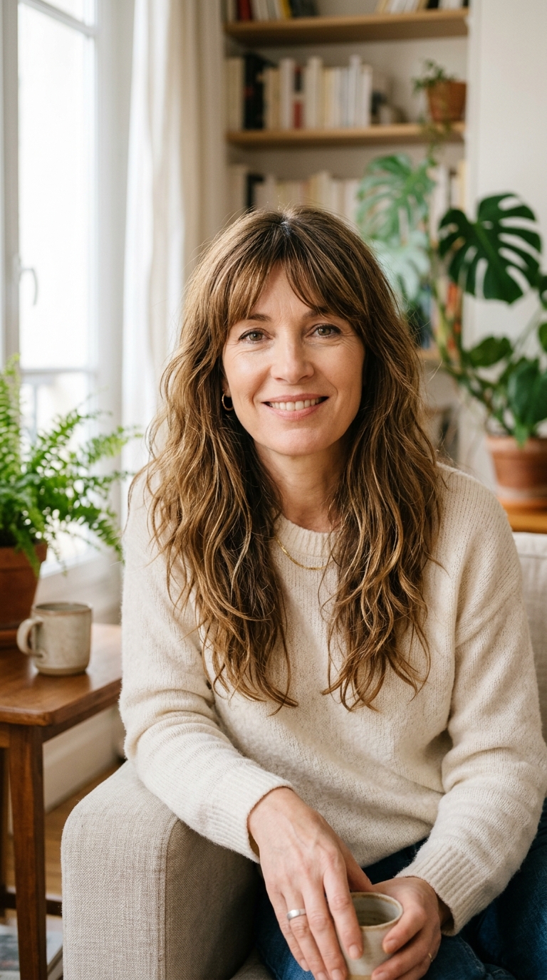 French Girl Fringe with Long Hair