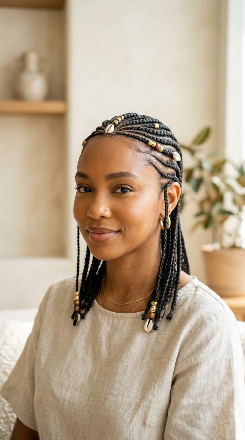 Fulani Inspired Cornrows