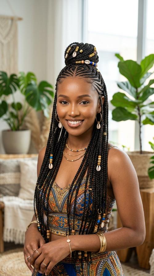 Fulani with Heart Designs