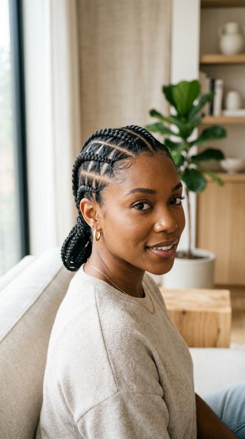Geometric Triangle-Parted Braids