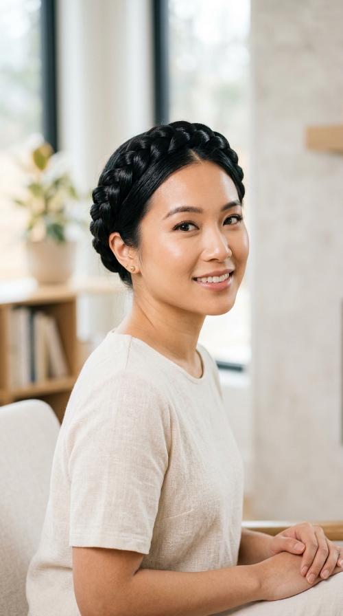 Glossy Braided Crown