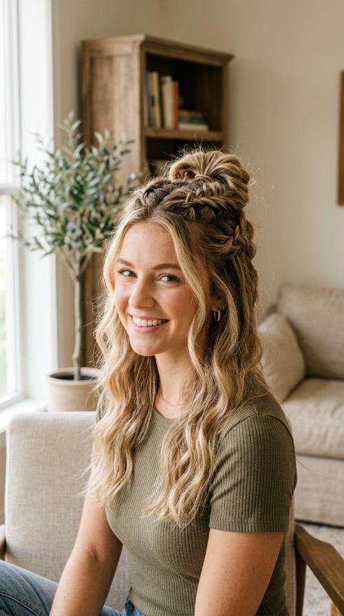 Half-Up Boho Braids