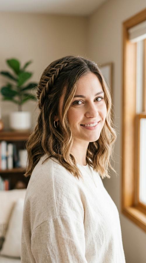 Half-Up Fishtail Accent