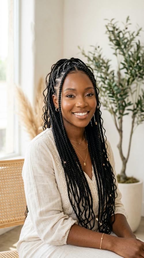 Half-Up Half-Down Boho Glow