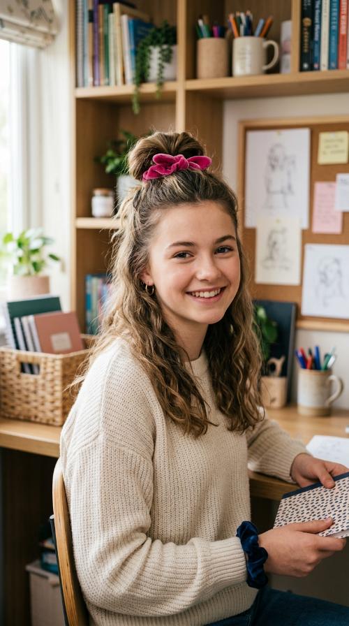 Half-Up Half-Down Bun