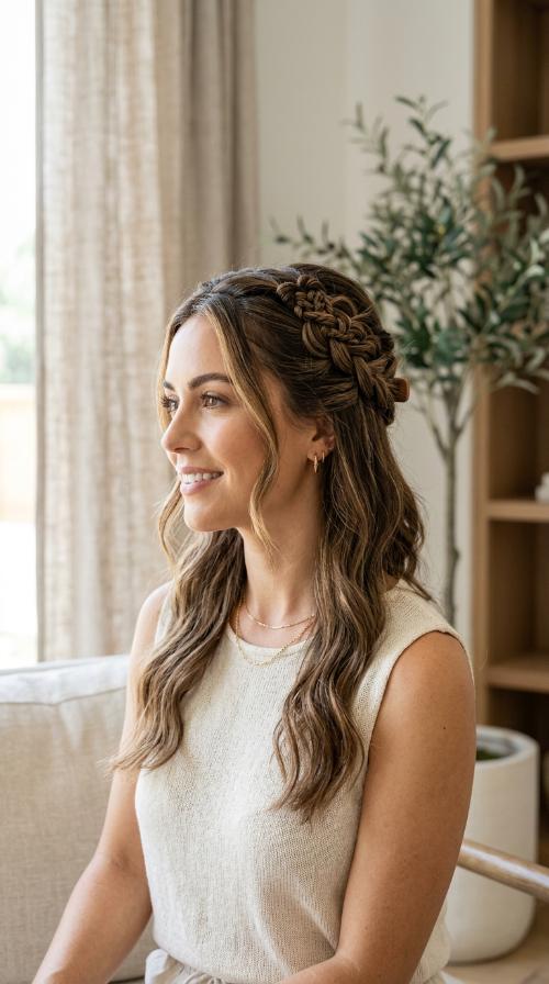 Half-Up Macramé Braid