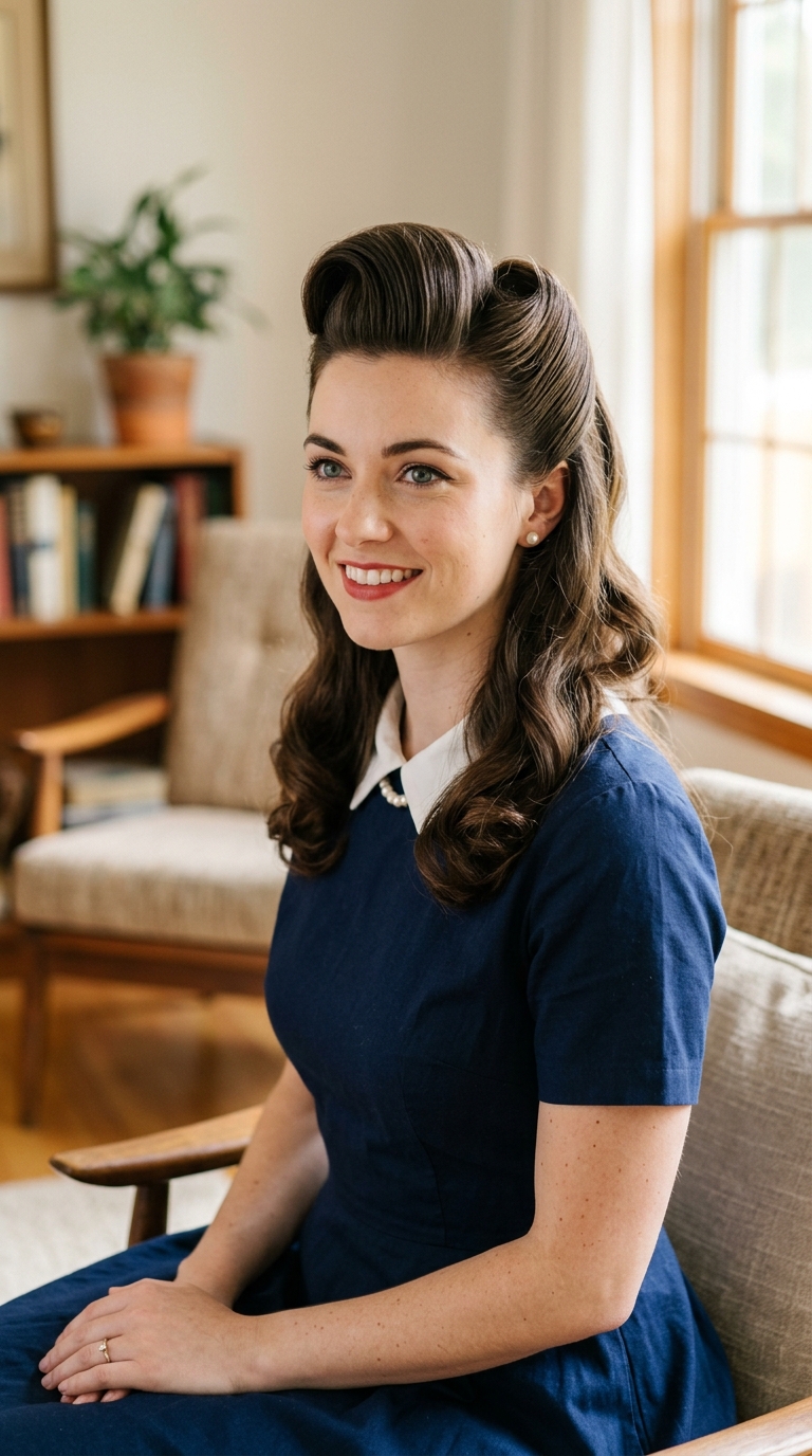 Half-Up Pompadour