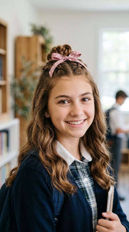Half-Up Ribbon Rosette