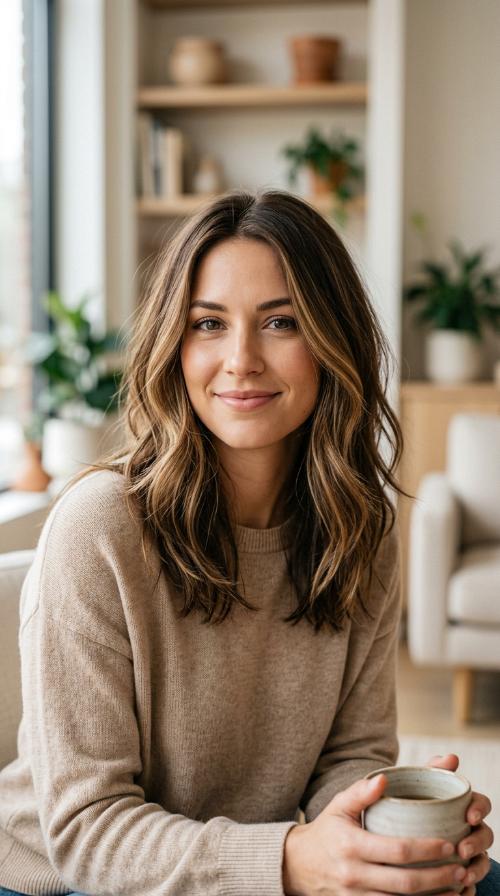 Hazelnut Highlights for a Natural Look
