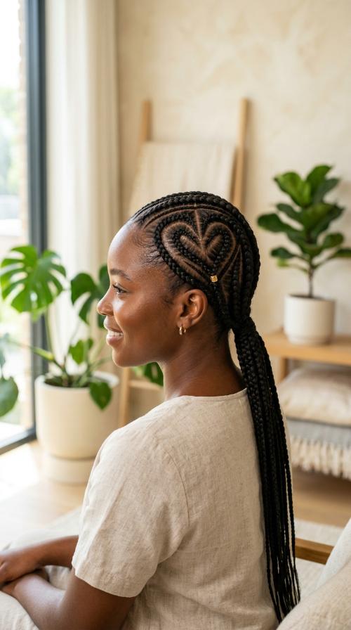 Heart-Shaped Design Stitch Braids