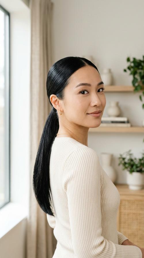 High Gloss Sleek Ponytail