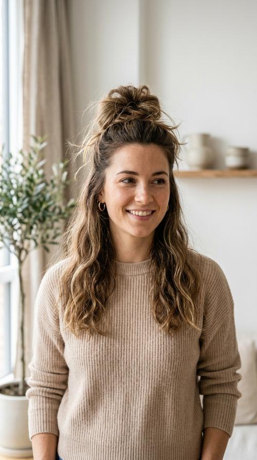 High Messy Top Knot