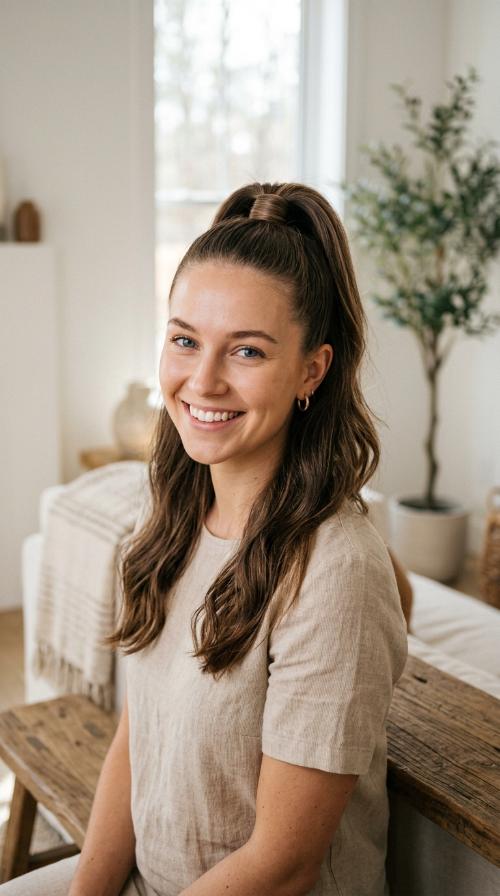 High Pony with Wrap