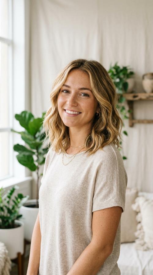 Honey Blonde Beachy Waves