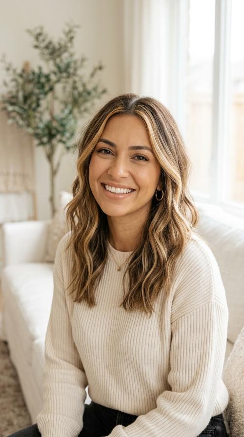 Honey Blonde Face-Framing Streaks