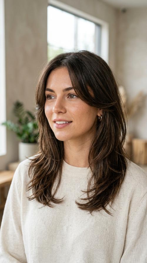 Internal Layers with Cheekbone-Skimming Pieces