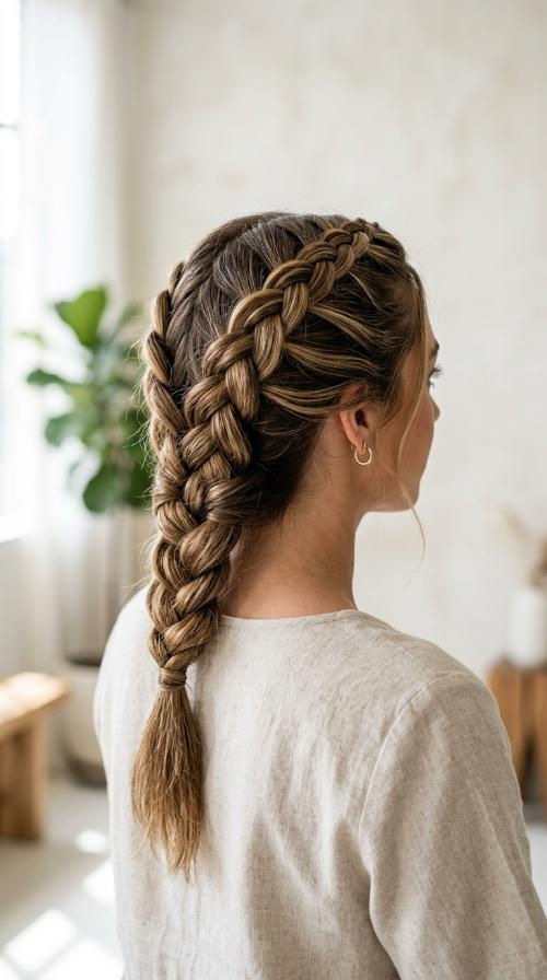 Intricate Five-Strand Braid
