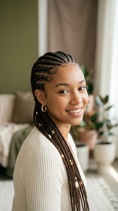 Intricate Tribal Patterned Lemonade Braids