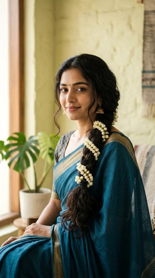 Jasmine-Wrapped Loose Braid