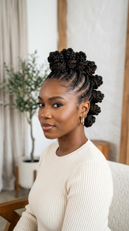 Knotted Mohawk Updo