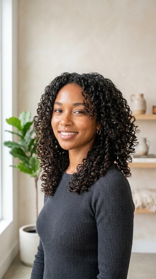 Layered DevaCut with High-Shine Finish