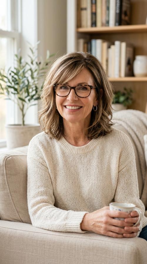 Layered Lob with Side-Swept Bangs