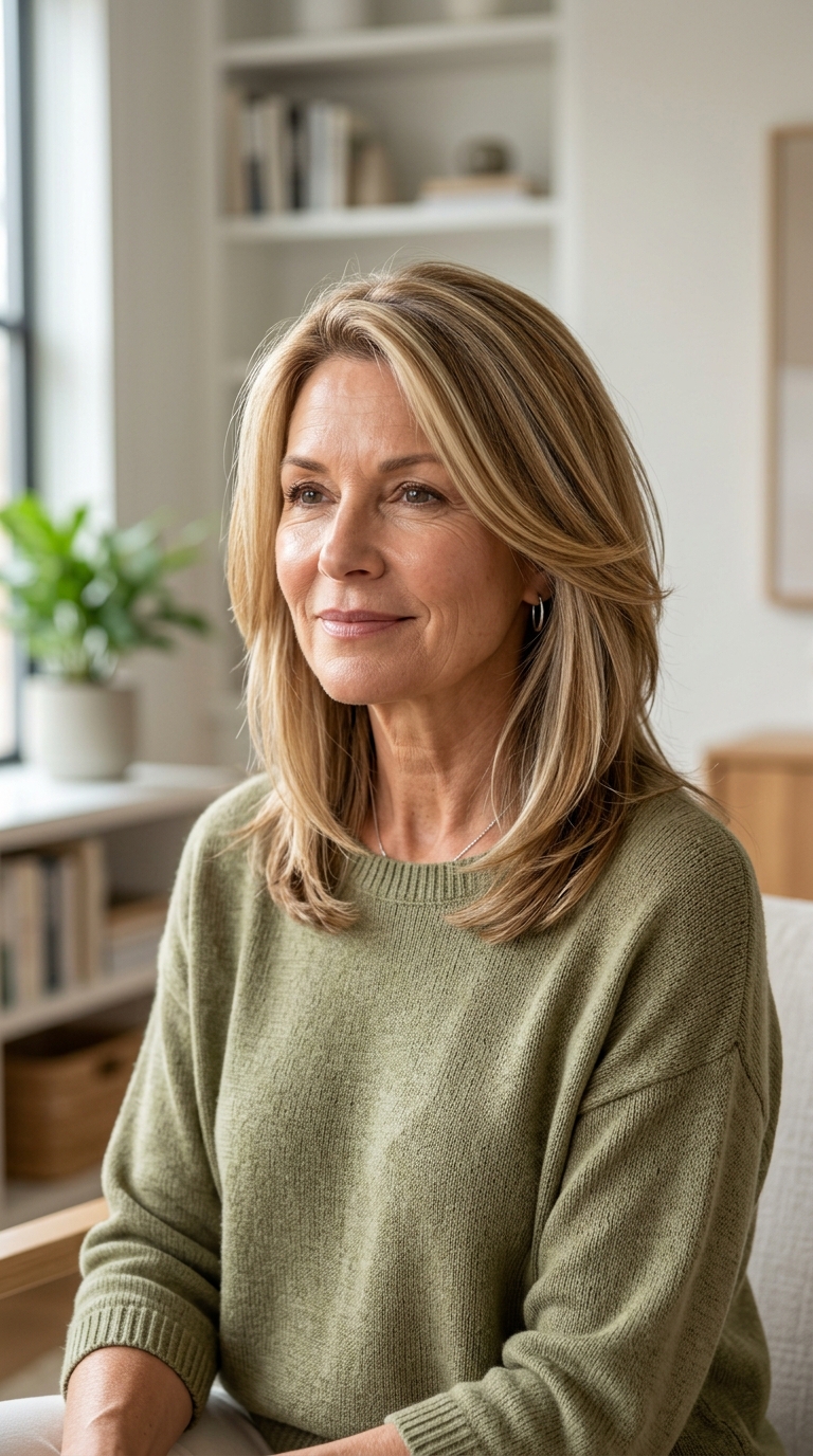 Layered Mid-Length with Highlights