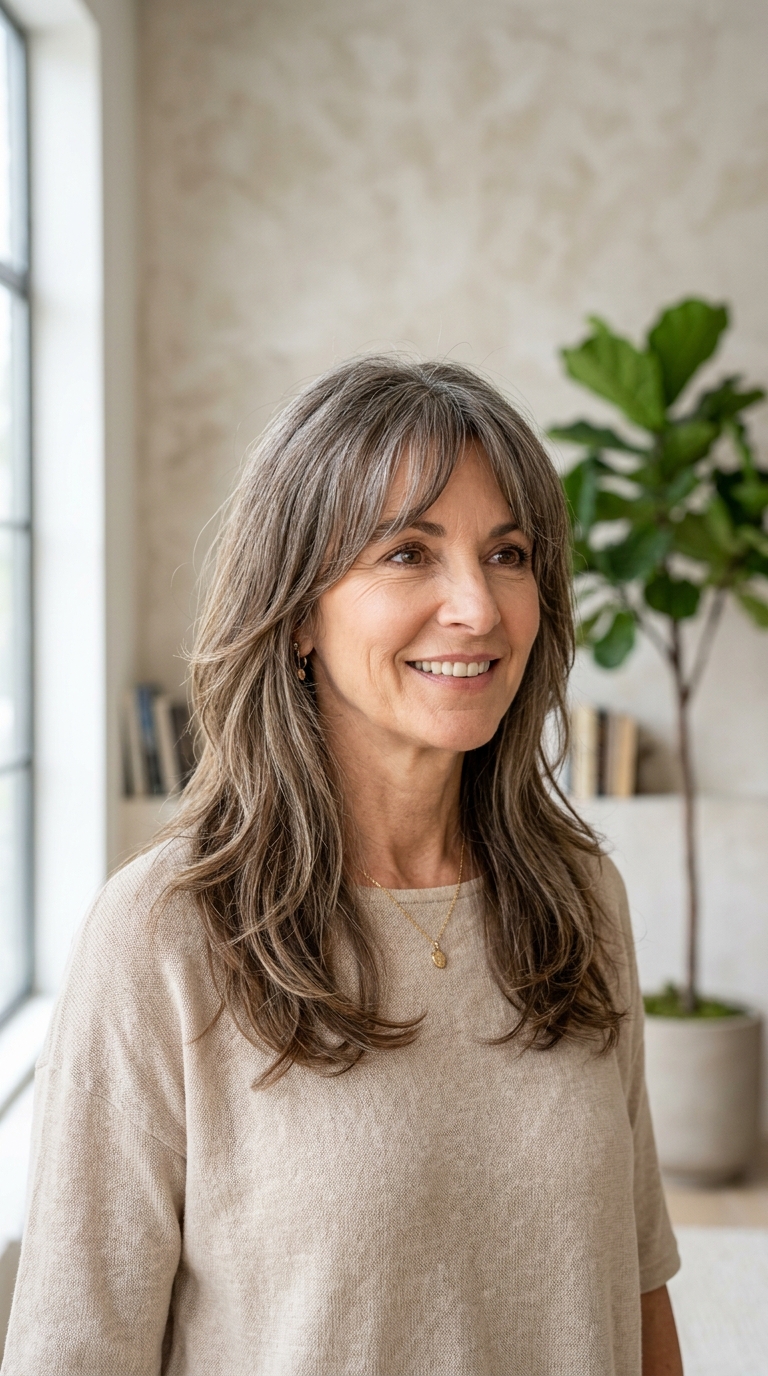 Long Layers with Curtain Fringe