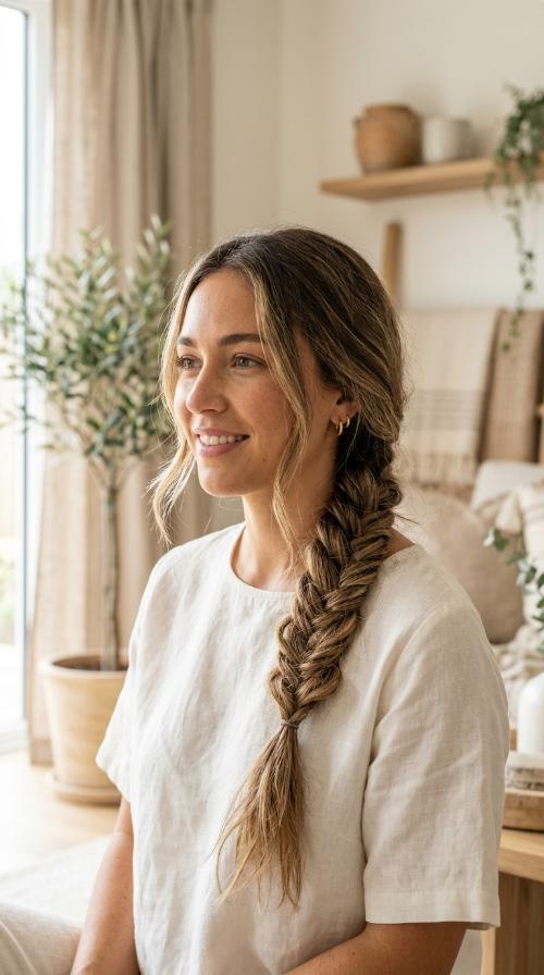 Loose Side Fishtail Braid