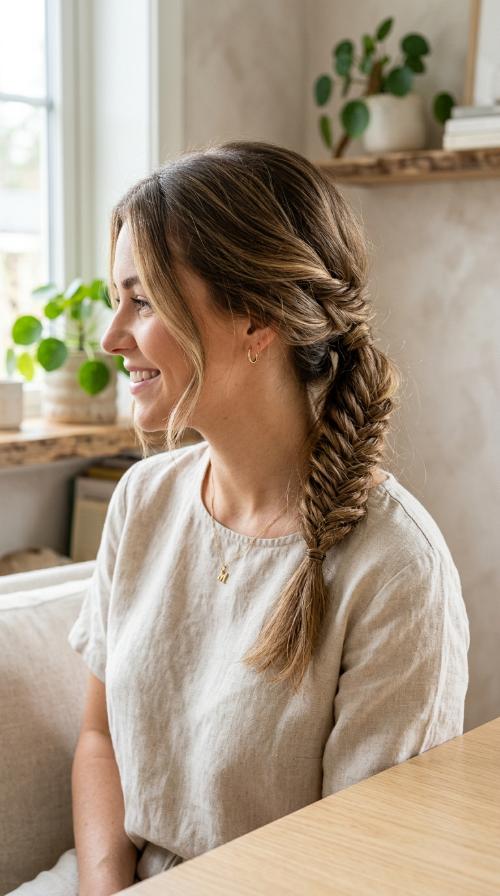 Low Fishtail Braid Accent