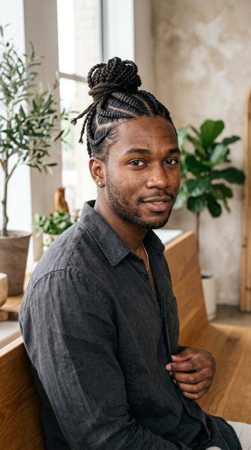 Man Bun Braids