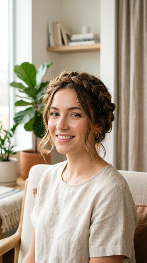 Messy Halo Braid