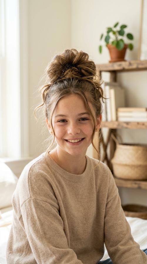 Messy High Bun