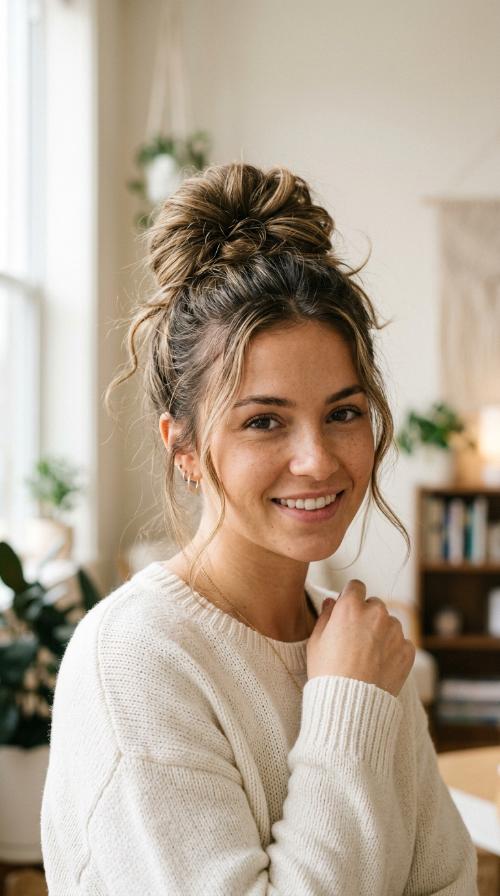 Messy High Bun