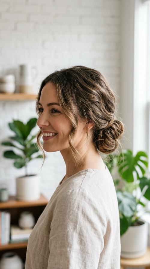 Messy Low Side Chignon