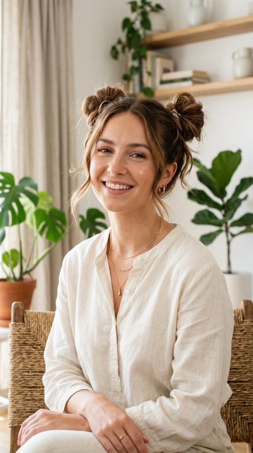 Messy Space Bun Duo
